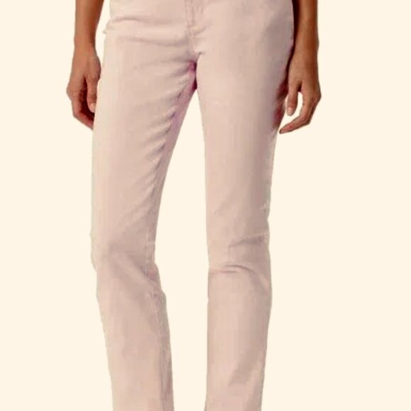 Gloria Vanderbilt Pink Pants Sz 16 Short Amanda Classic Fit Slimming Tummy Panel - Picture 1 of 12